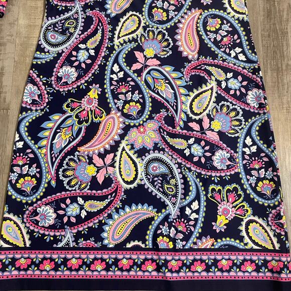 Talbots Effortless Jersey Shift Dress - Blossom Paisley Size Medium - Picture 10 of 11